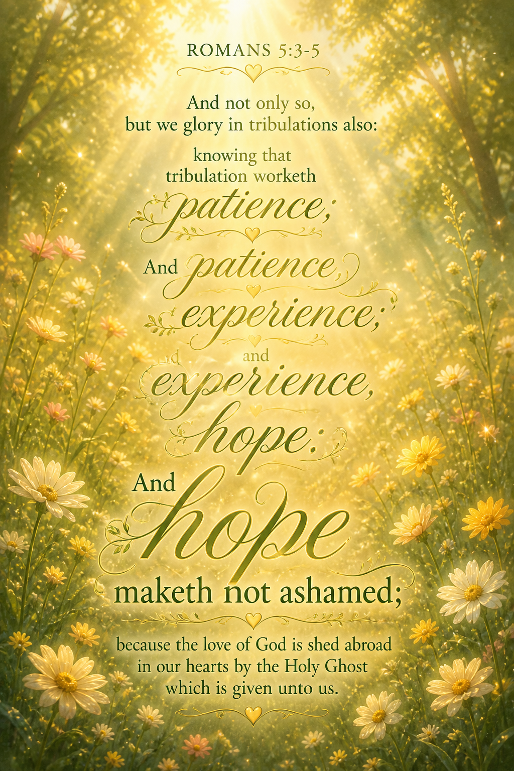 Romans 5:3-5 hope scripture tag