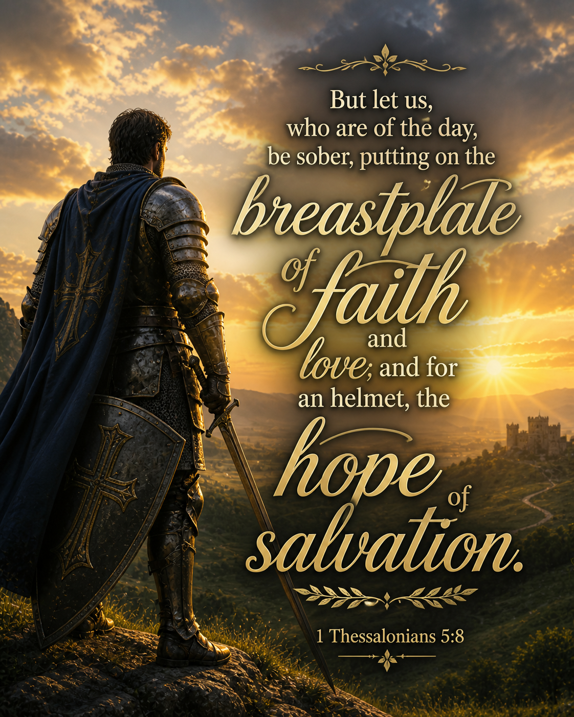 1 Thessalonians 5:8 armor of hope scripture tag