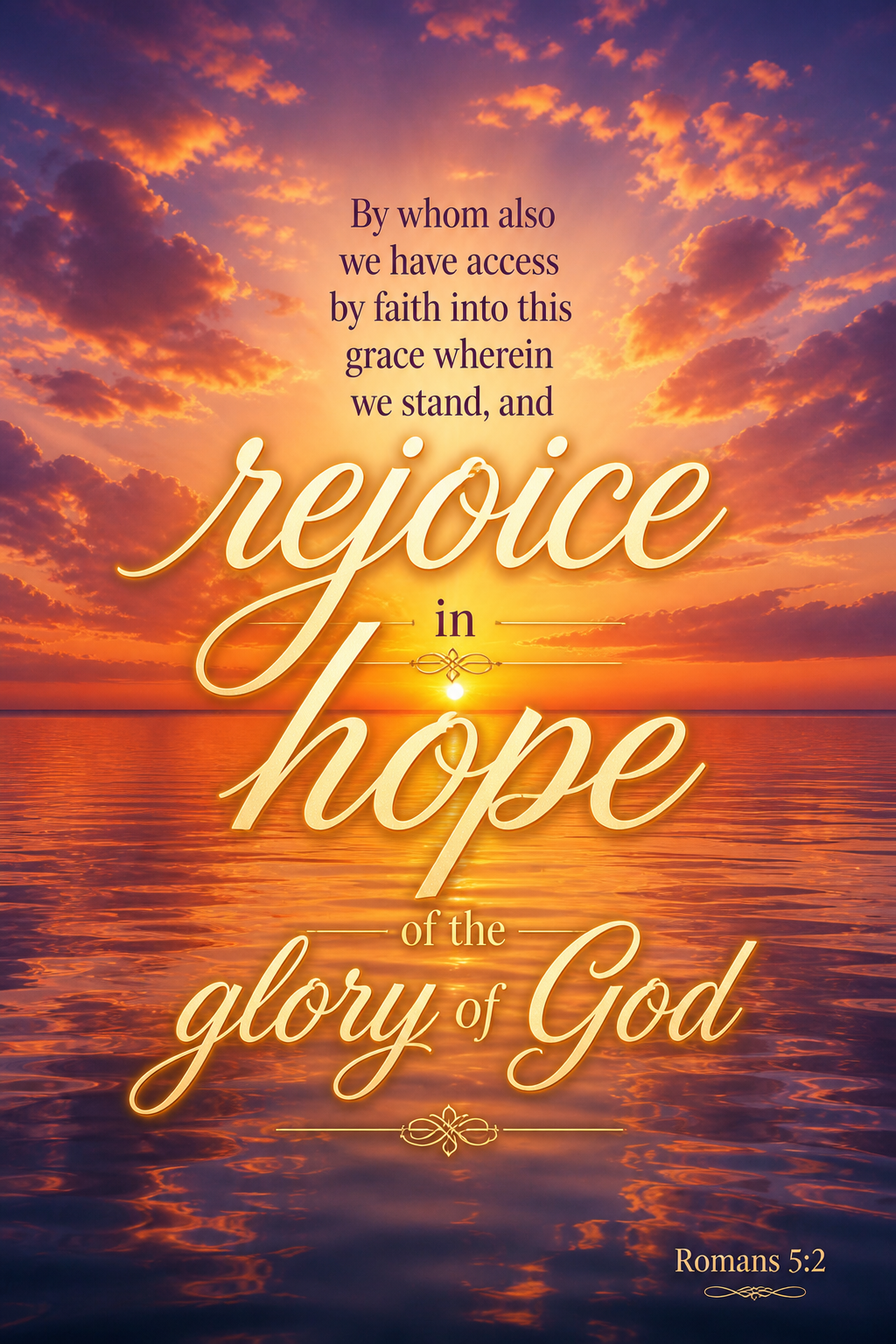 Romans 5:2 hope scripture tag