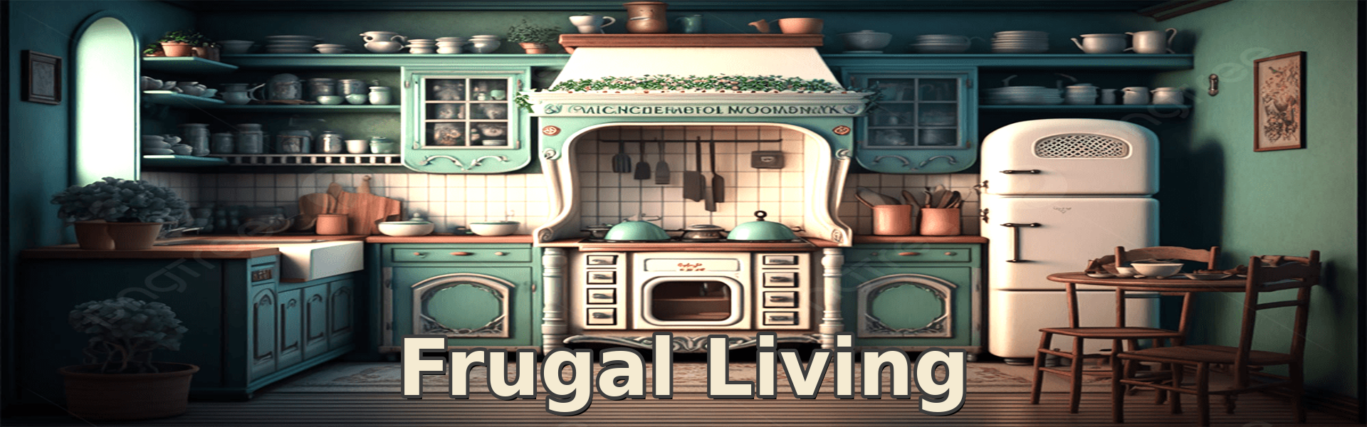 Frugal Living kitchen banner