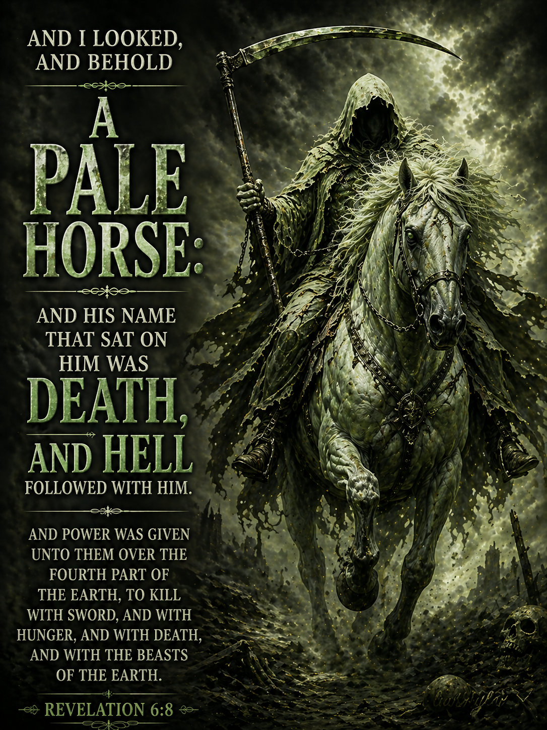 Revelation 6:8 - Pale horse