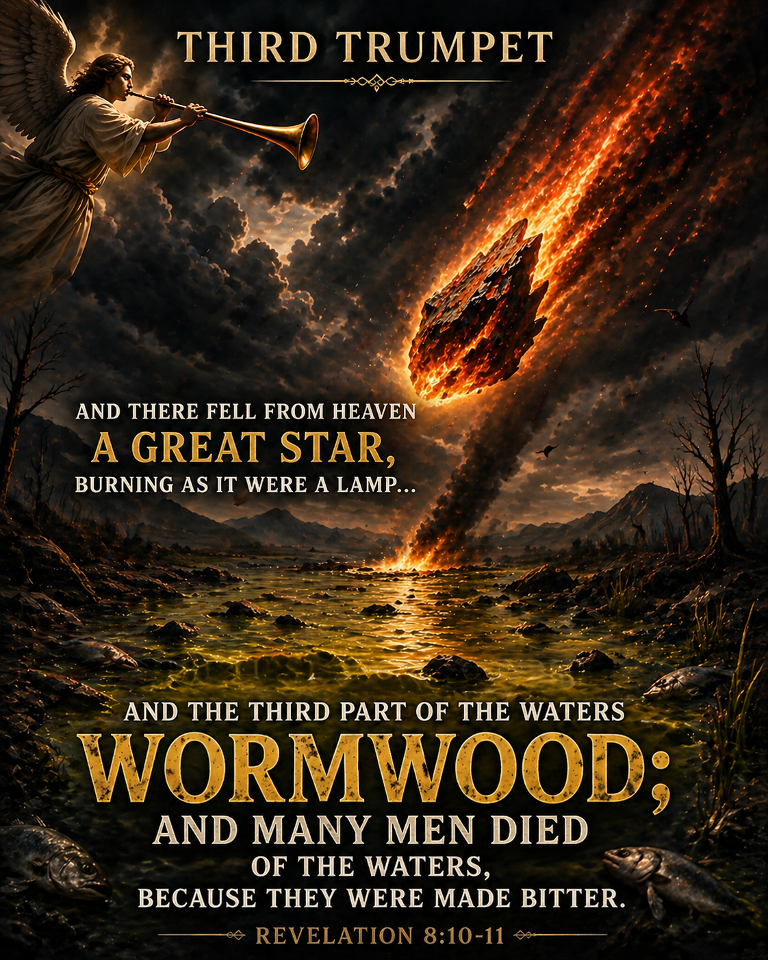 Revelation 8:10-11 - Third trumpet Wormwood