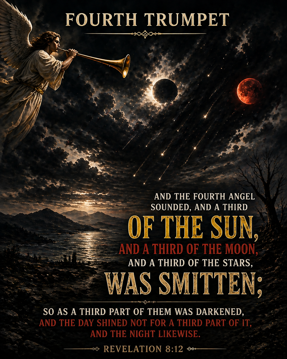 Revelation 8:12 - Fourth trumpet