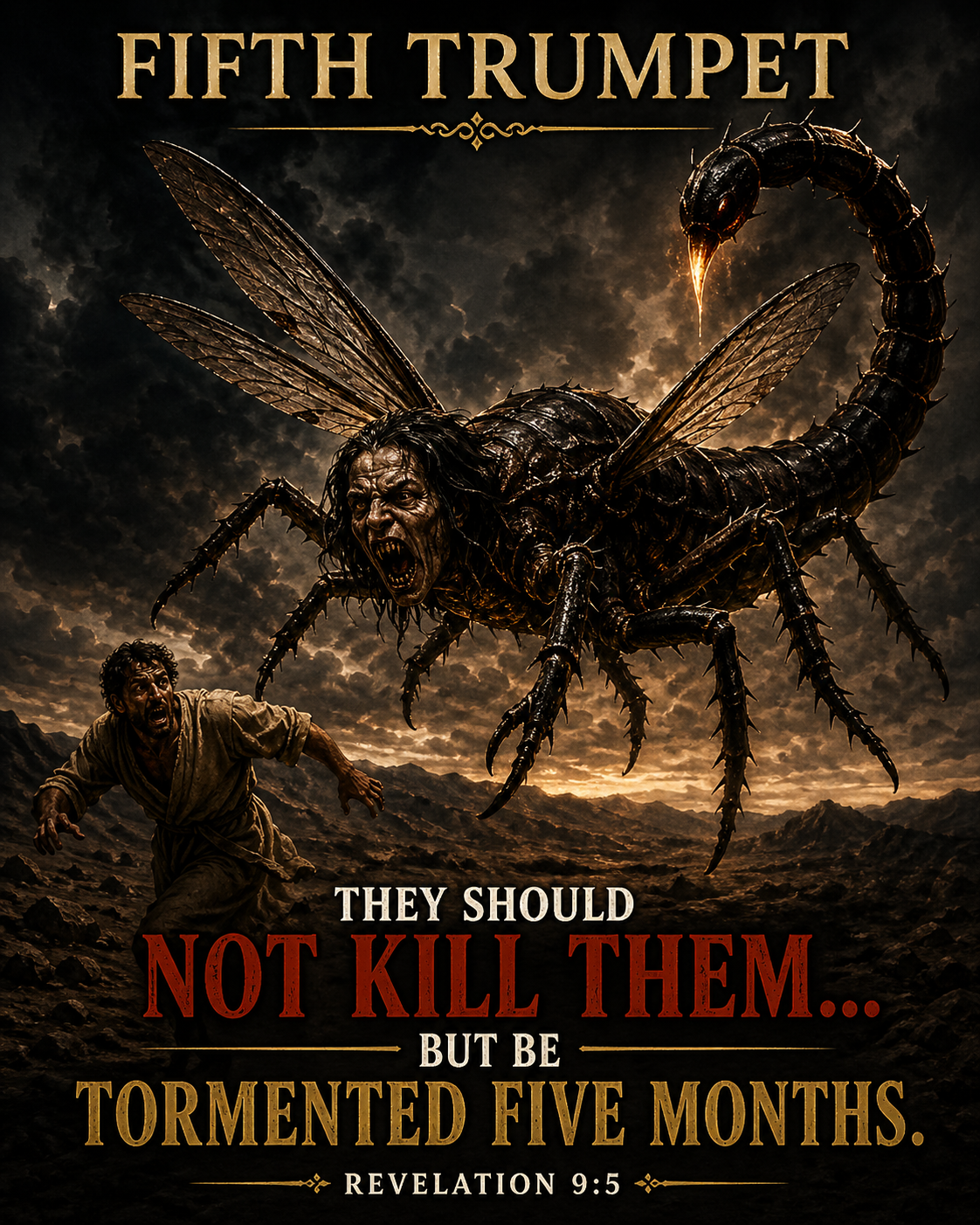 Revelation 9:5 - Fifth trumpet torment five months