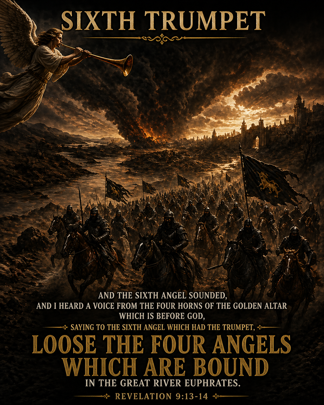 Revelation 9:13-14 - Sixth trumpet