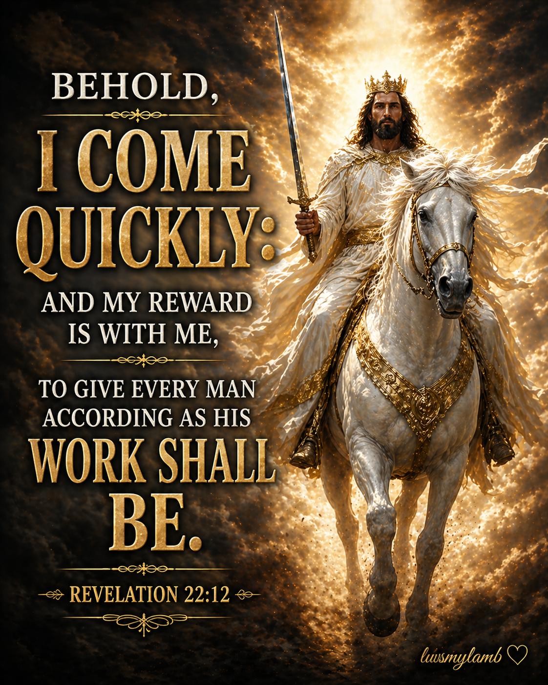 Revelation 22:12 - Behold I come quickly